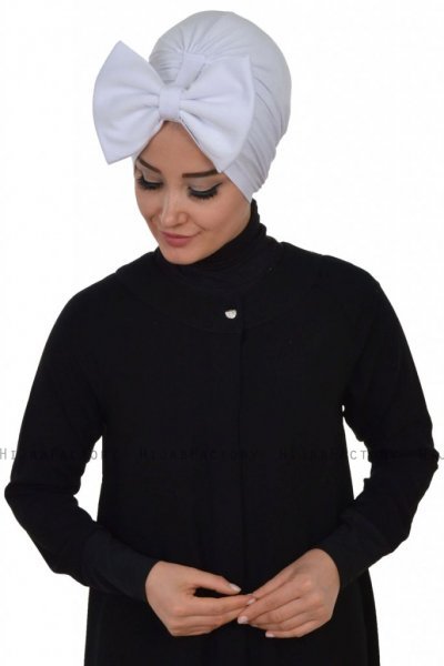 Julia - White Cotton Turban - Ayse Turban