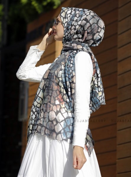Dounia - Stone Patterned Hijab