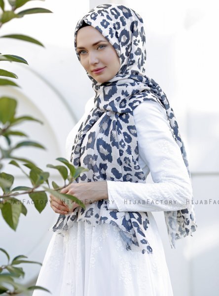 Dounia - Brown Patterned Hijab