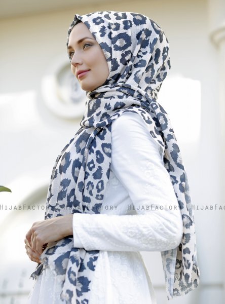 Dounia - Brown Patterned Hijab