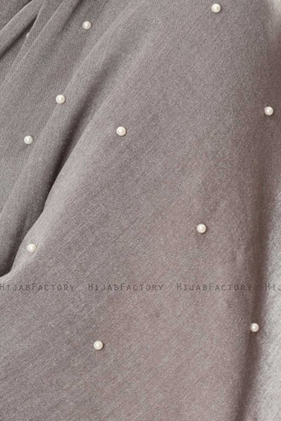 Kadri - Grey Hijab With Pearls - Özsoy