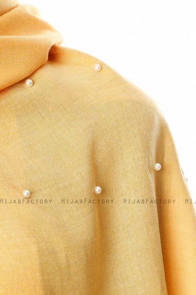 Kadri - Yellow Hijab With Pearls - Özsoy
