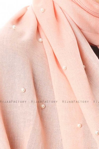 Kadri - Salmon Hijab With Pearls - Özsoy