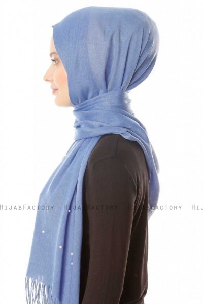 Kadri - Light Blue Hijab With Pearls - Özsoy