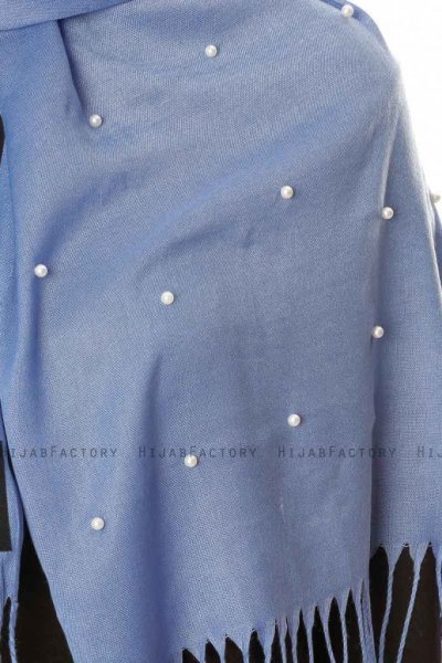 Kadri - Light Blue Hijab With Pearls - Özsoy
