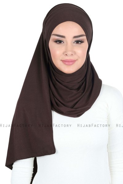 Kaisa - Brown Practical Cotton Hijab