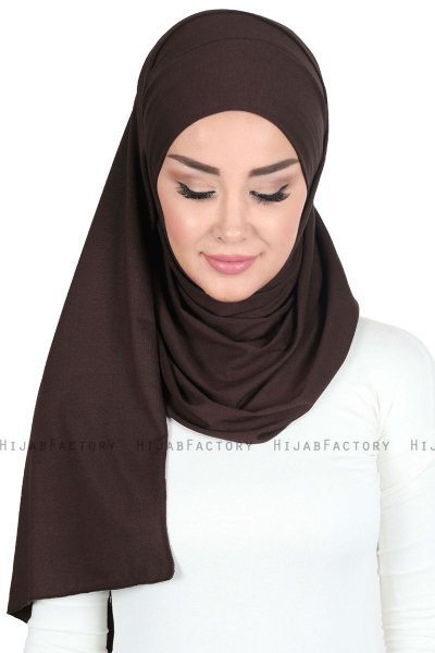 Kaisa - Brown Practical Cotton Hijab