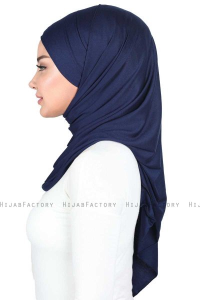 Kaisa - Navy Blue Practical Cotton Hijab
