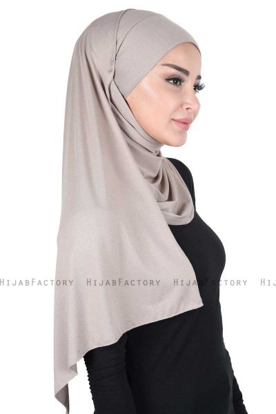 Kaisa - Taupe Practical Cotton Hijab