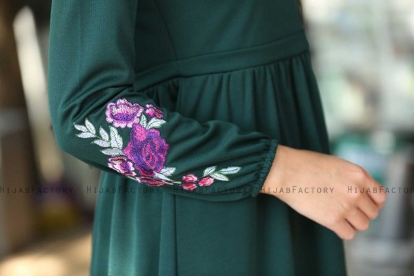 Lexie - Dark Green Dress - Insirah