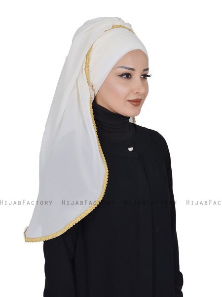 Louise - Creme Practical Hijab - Ayse Turban