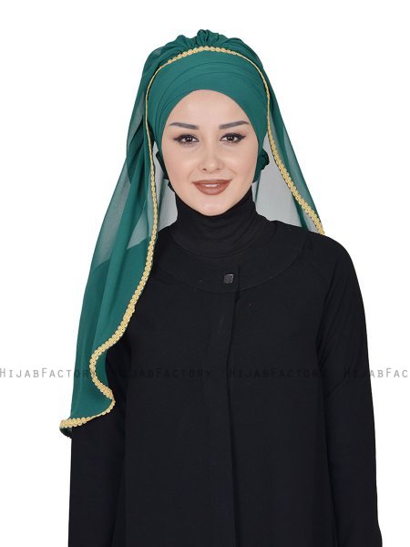 Louise - Dark Green Practical Hijab - Ayse Turban