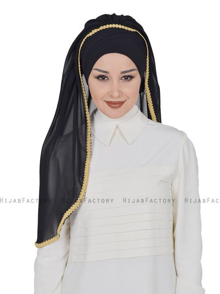 Louise - Black Practical Hijab - Ayse Turban