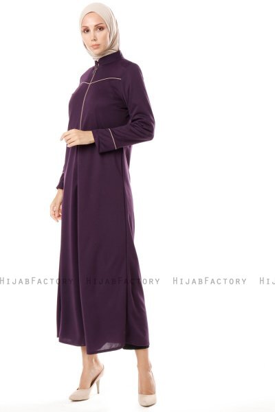 Lylah - Purple Abaya - Miss Cazibe