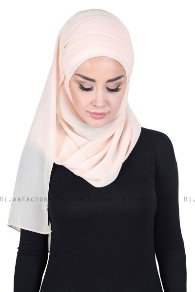 Malin - Beige Practical Chiffon Hijab
