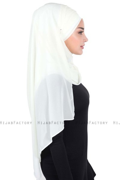 Malin - Creme Practical Chiffon Hijab
