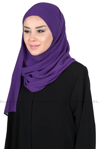 Malin - Purple Practical Chiffon Hijab