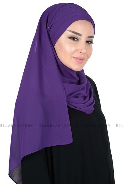 Malin - Purple Practical Chiffon Hijab