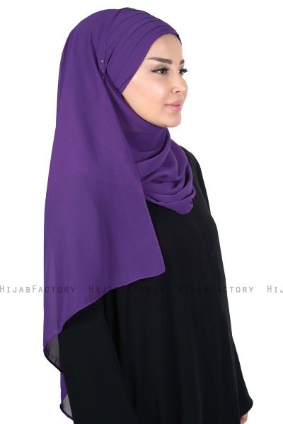 Malin - Purple Practical Chiffon Hijab