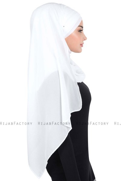 Malin - Offwhite Practical Chiffon Hijab