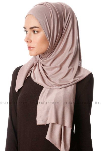 Melek - Stone Grey Premium Jersey Hijab - Ecardin