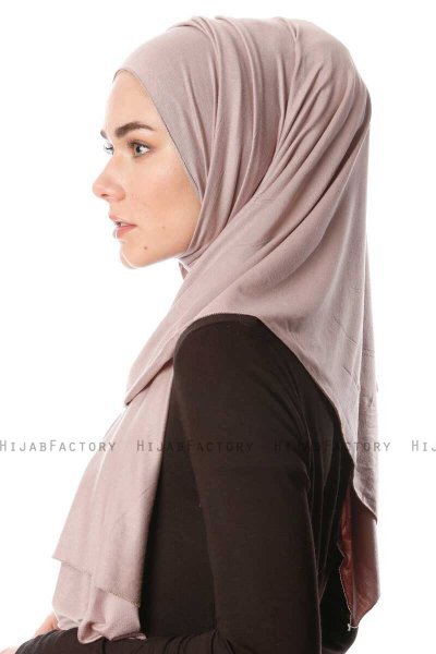 Melek - Stone Grey Premium Jersey Hijab - Ecardin