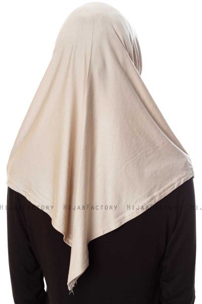 Mia - Light Taupe One-Piece Al Amira Hijab - Ecardin