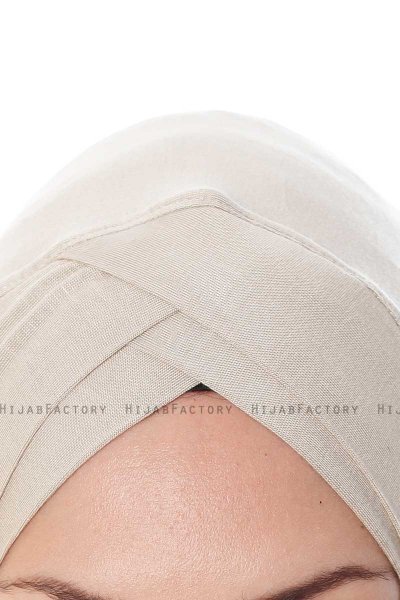 Mia - Light Taupe One-Piece Al Amira Hijab - Ecardin