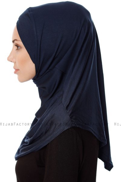 Mia - Navy Blue One-Piece Al Amira Hijab - Ecardin