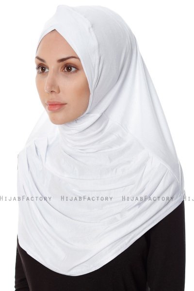 Mia - White One-Piece Al Amira Hijab - Ecardin