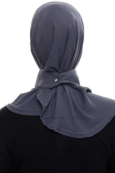 Narin - Anthracite Practical One Piece Crepe Hijab