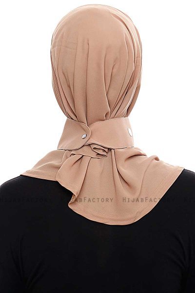 Narin - Gold Practical One Piece Crepe Hijab