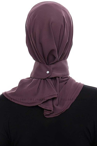 Narin - Purple Practical One Piece Crepe Hijab