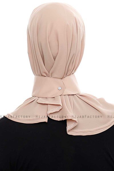 Narin - Light Caramel Practical One Piece Crepe Hijab
