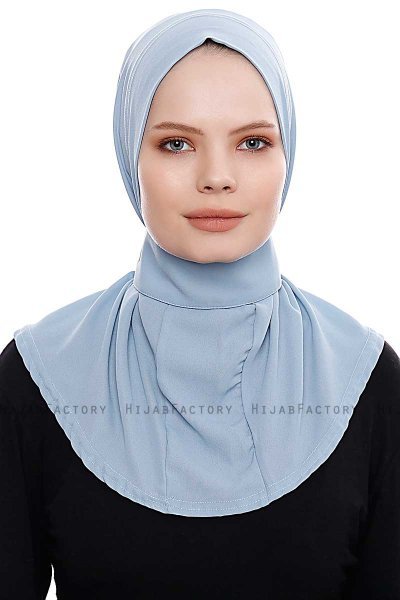 Narin - Light Blue Practical One Piece Crepe Hijab