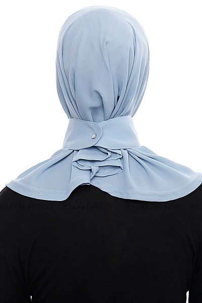 Narin - Light Blue Practical One Piece Crepe Hijab