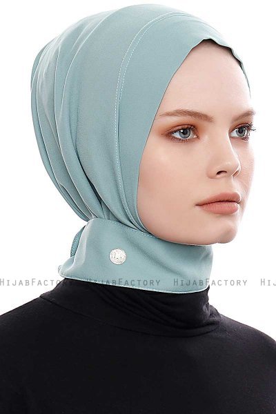 Narin - Mint Practical One Piece Crepe Hijab