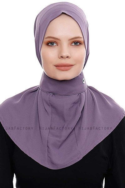 Narin - Plum Practical One Piece Crepe Hijab