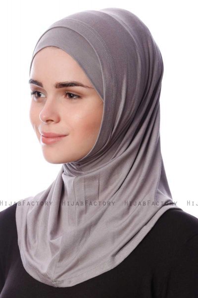 Nehir - Light Grey 2-Piece Al Amira Hijab