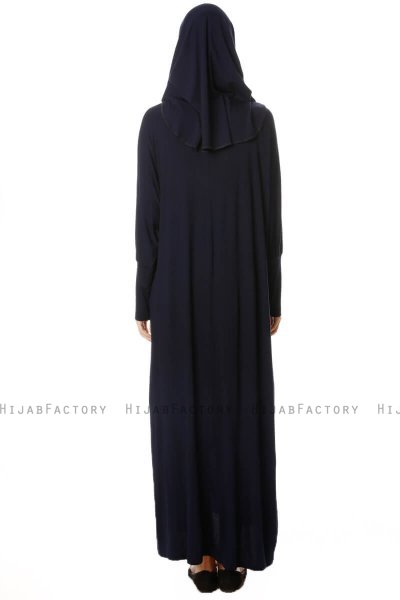 Nisa - Navy Blue Prayer Dress - Miss Halima