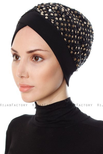 Nurten - Black & Gold Turban