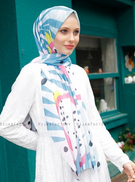 Pariza - Turquoise Patterned Hijab