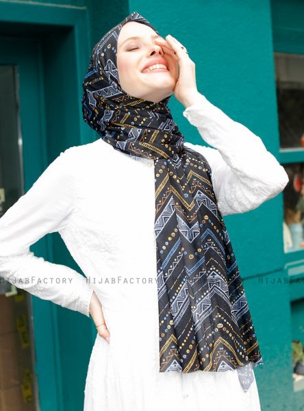 Pariza - Black Circle Patterned Hijab