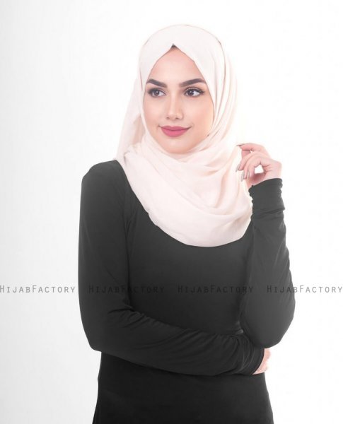 Pale Dogwood Puder Bomull Voile Hijab 5TA82b