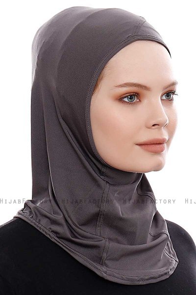 Pinar - Anthracite Sport Hijab - Ecardin