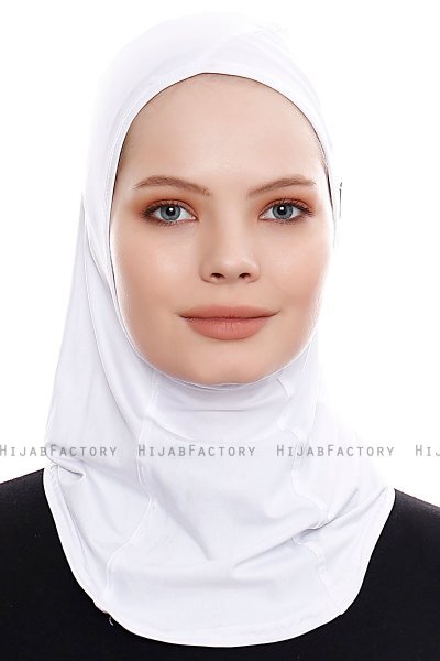Pinar - White Sport Hijab - Ecardin