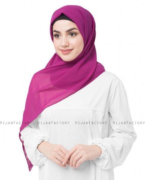Rasberry Radiance - Fuschia Georgette Hijab 5XA19c