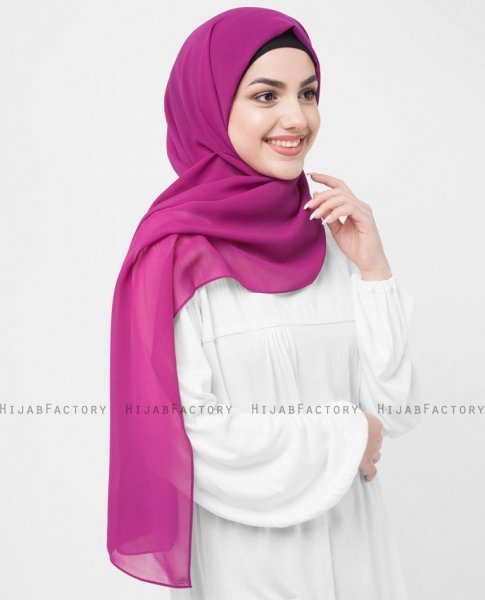 Rasberry Radiance - Fuschia Georgette Hijab 5XA19d