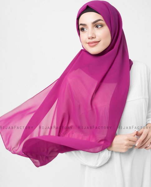 Rasberry Radiance - Fuschia Georgette Hijab 5XA19e
