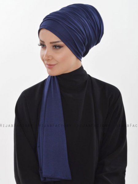 Rebecca Marinblå Bomull Turban Ayse Turban 322302b